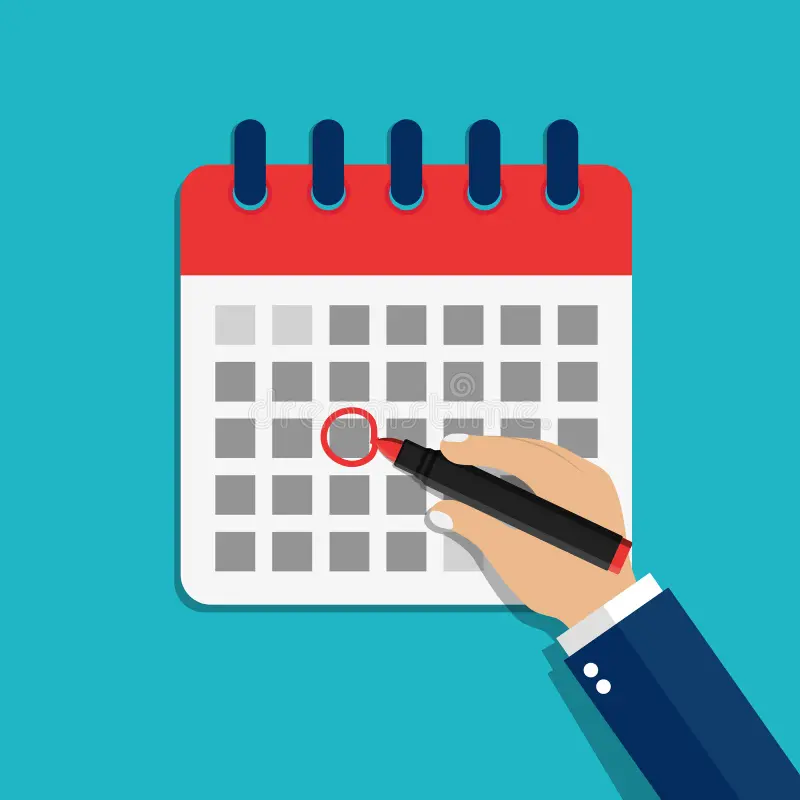 calendar-date-circled-hand-man-appointment-marker-cartoon-check-event-illustration-mark-holiday-schedule-plan-deadline-161485205